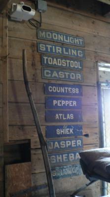 signs in Mohonk Mountain House Barn Museum