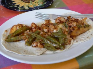 tacos - nopal y camaron